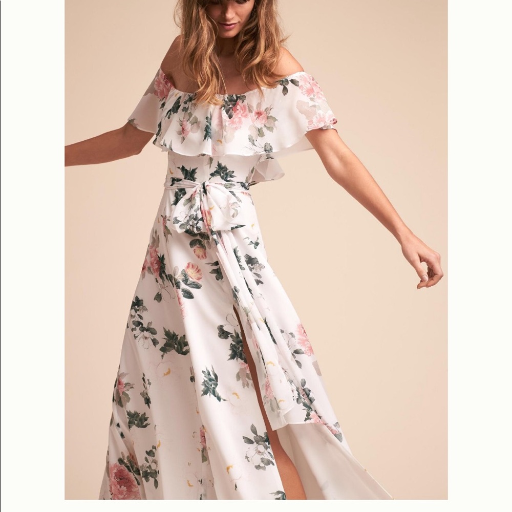 Bhldn Yumi Kim white floral- boho dress